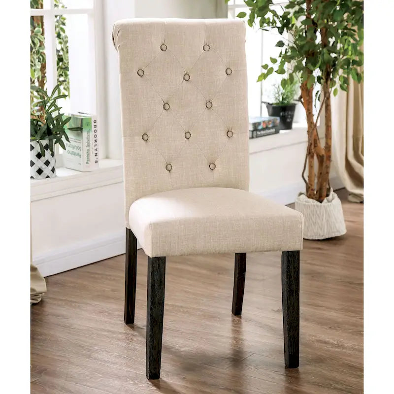 Chalwa Rustic Wood Upholstered 6-Piece Dining Set with Table and 4 Chairs and 1 Bench by Copper Grove-9