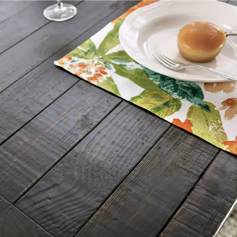 Chalwa Rustic Wood Upholstered 6-Piece Dining Set with Table and 4 Chairs and 1 Bench by Copper Grove-13