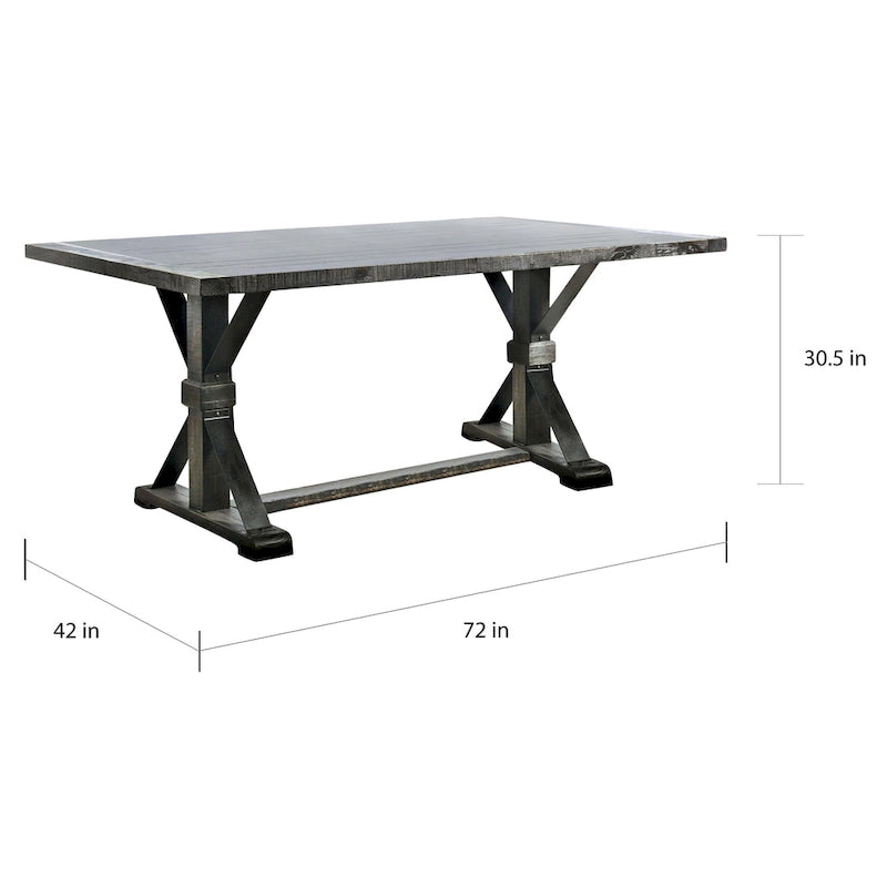 Chalwa Rustic Wood Upholstered 6-Piece Dining Set with Table and 4 Chairs and 1 Bench by Copper Grove-20