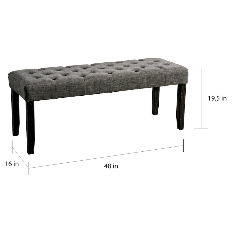 Chalwa Rustic Wood Upholstered 6-Piece Dining Set with Table and 4 Chairs and 1 Bench by Copper Grove-22