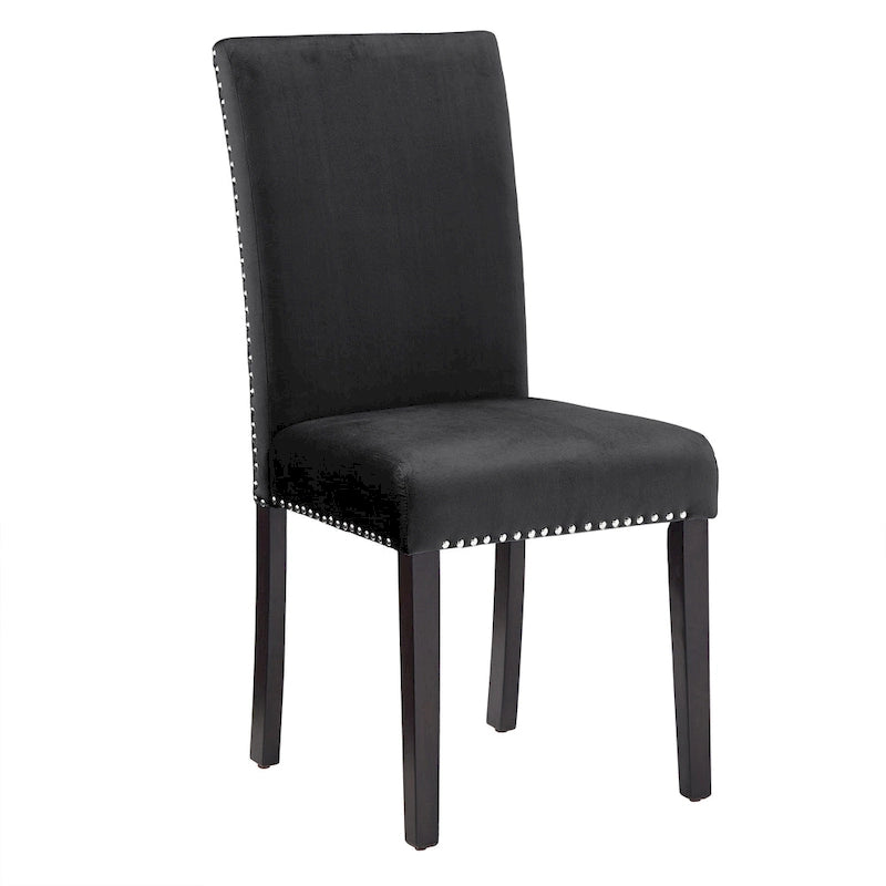 Balmforth Nailhead Velvet Upholstered Dining Chairs (Set of 2) by iNSPIRE Q Classic-16