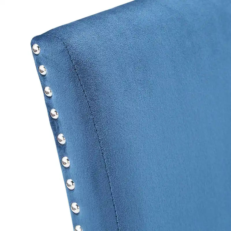 Balmforth Nailhead Velvet Upholstered Dining Chairs (Set of 2) by iNSPIRE Q Classic-26