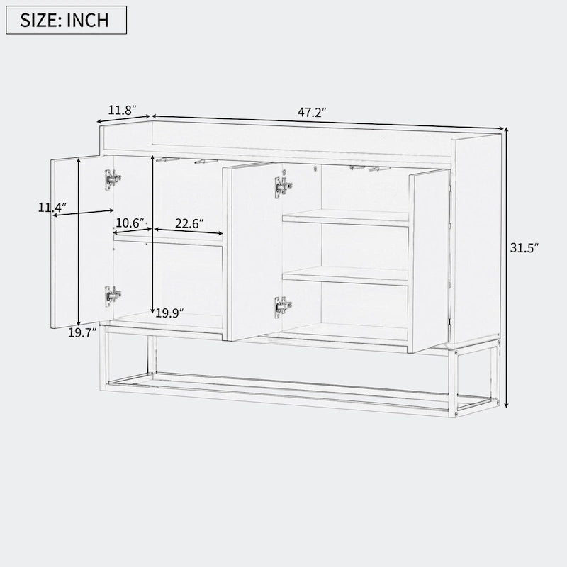 Sideboard Elegant Buffet Cabinet with Large Storage Space-18