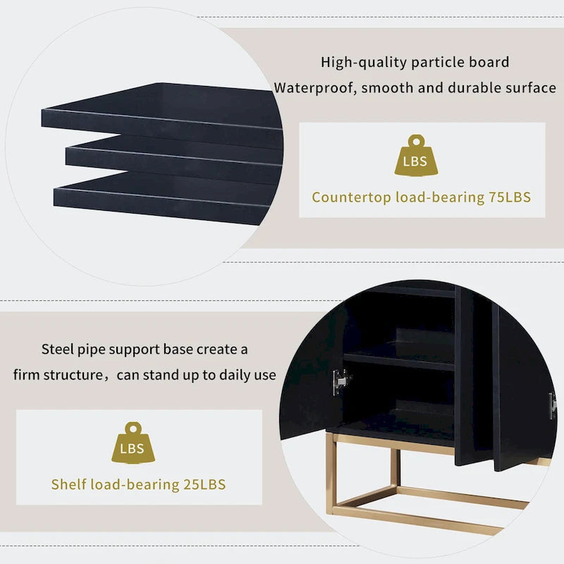 Sideboard Elegant Buffet Cabinet with Large Storage Space-20