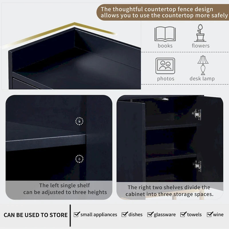 Sideboard Elegant Buffet Cabinet with Large Storage Space-22