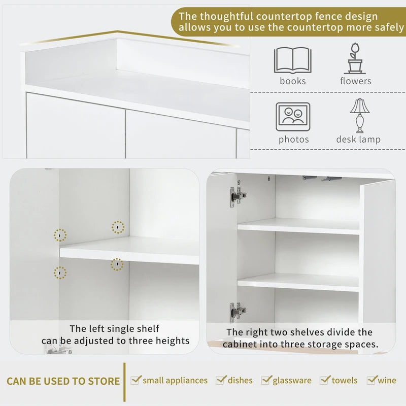 Sideboard Elegant Buffet Cabinet with Large Storage Space-30