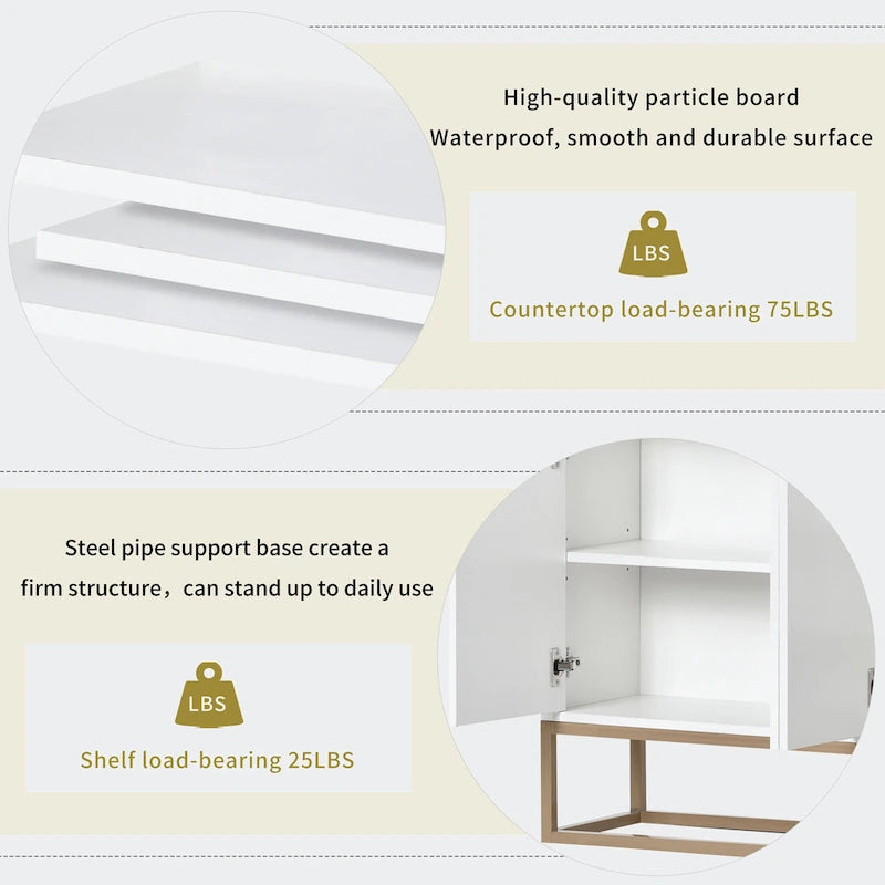 Sideboard Elegant Buffet Cabinet with Large Storage Space-31