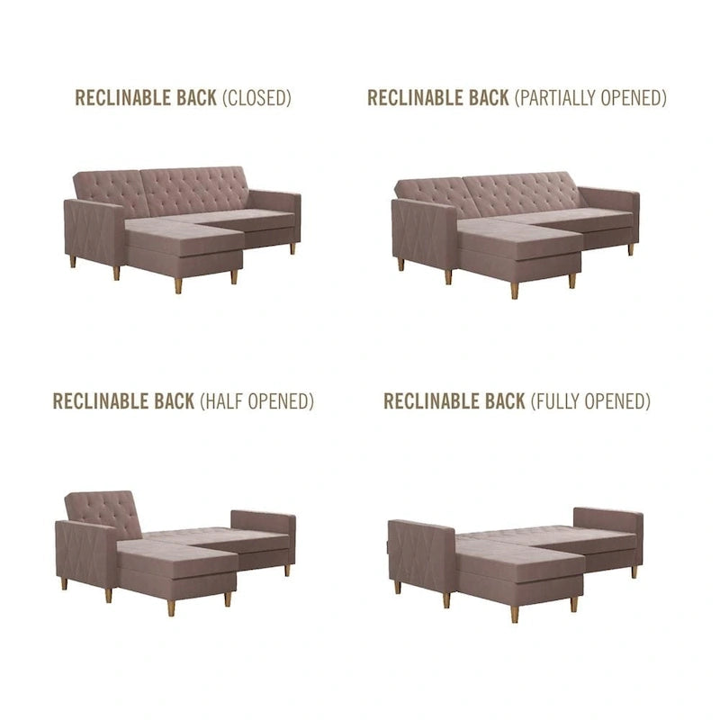 CosmoLiving by Cosmopolitan Liberty Sectional Futon with Storage-9