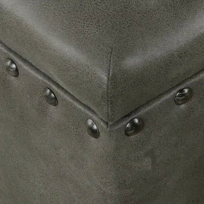 HomePop Storage Bench with Nail head Trim-4