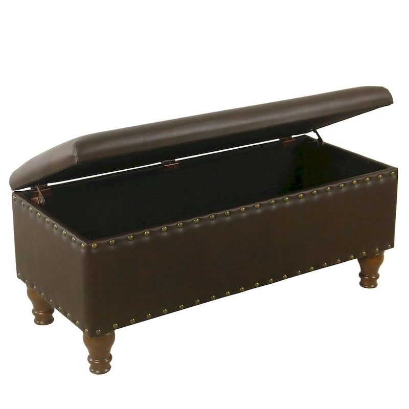 HomePop Storage Bench with Nail head Trim-17