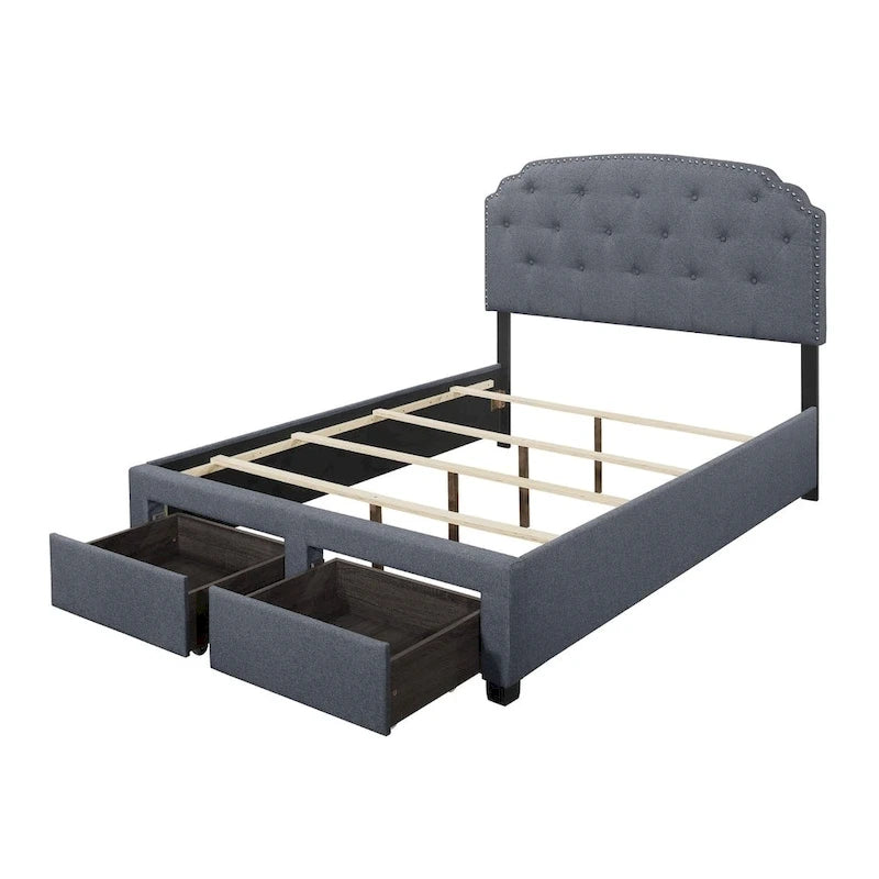 Carolina Panle Bed with Storage-4