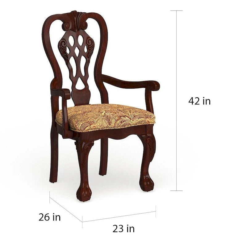 Furniture of America Carpia Formal Cherry Dining Chair (Set of 2)-6