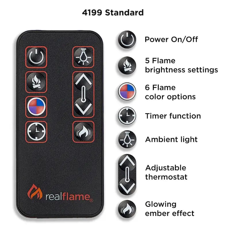 Calie 67 Electric TV Stand Fireplace in Dark Walnut by Real Flame - 67L x 18W x 30.5H-13