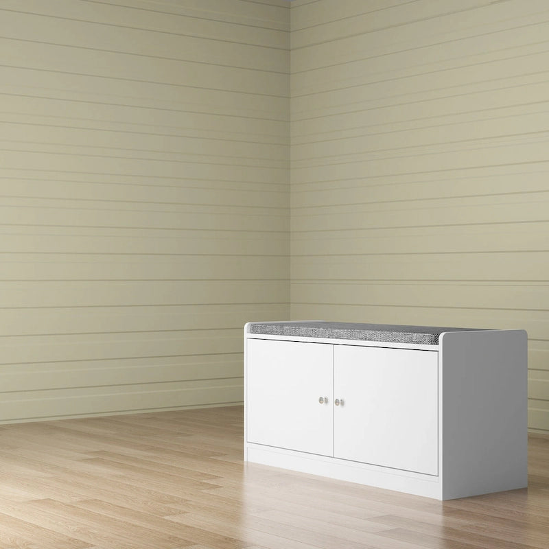 Shoe Storage Bench Storage Entryway Bench Door Cabinet Cushioned-16
