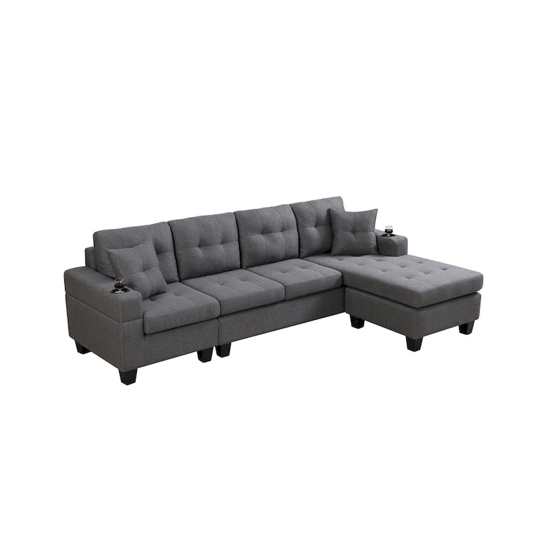 Modern Sectional Sofa with Reversible Chaise-8