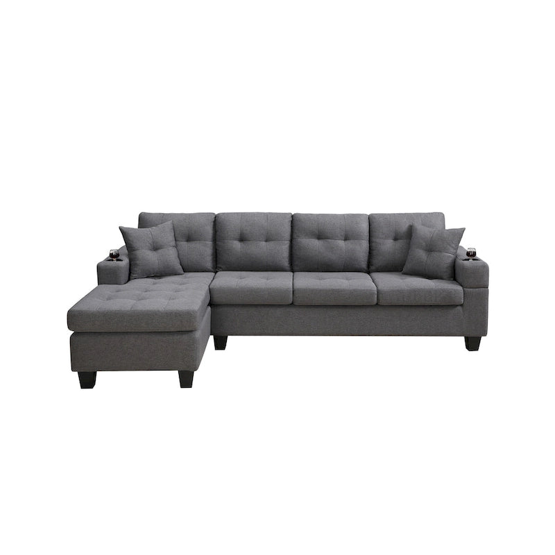 Modern Sectional Sofa with Reversible Chaise-9