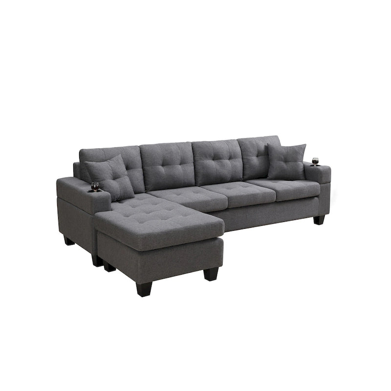 Modern Sectional Sofa with Reversible Chaise-10