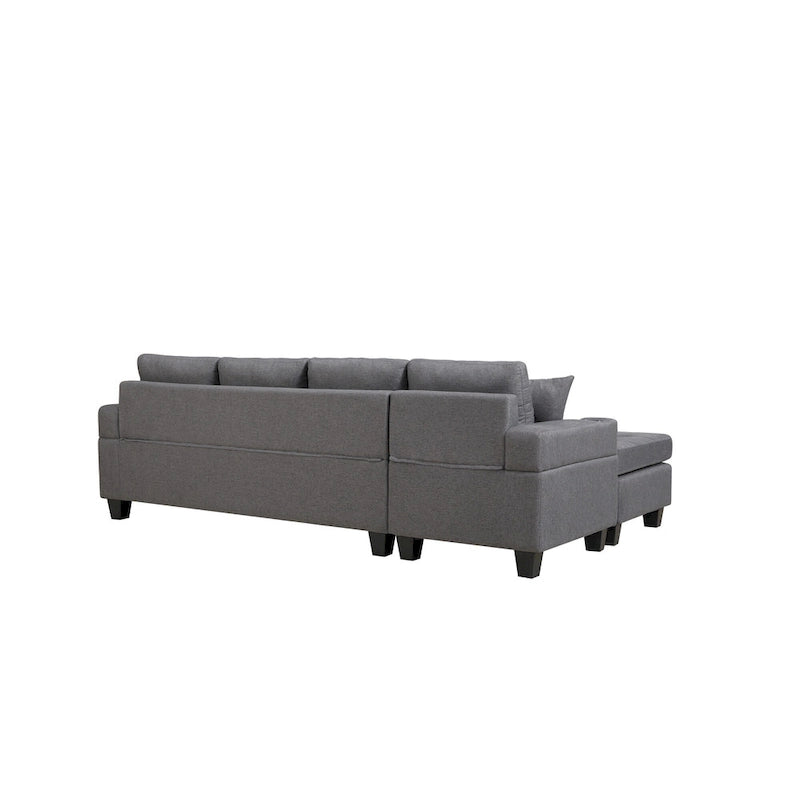 Modern Sectional Sofa with Reversible Chaise-11