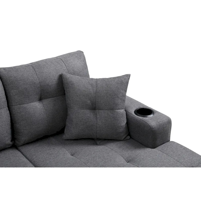 Modern Sectional Sofa with Reversible Chaise-12