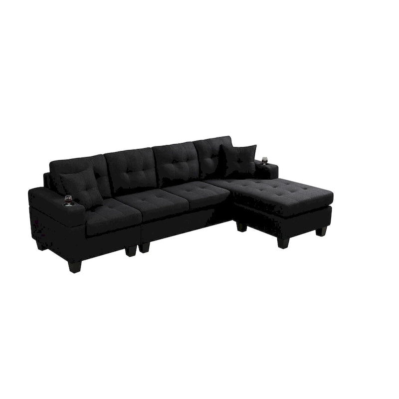 Modern Sectional Sofa with Reversible Chaise-20