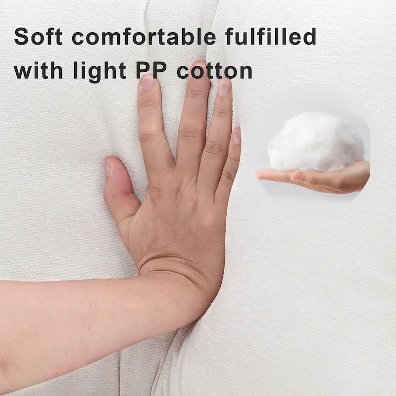 [VIDEO provided][New]109.8*55.9 Modern U-shaped Sectional Sofa with Waist Pillows,6-seat Upholstered Symmetrical Sofa Furniture-22