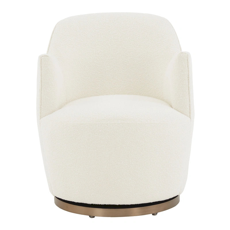 SAFAVIEH Couture Nver Swivel Accent Chair - 26 In. W x 32 In. D x 31 In. H - 26Wx32Dx31H-11