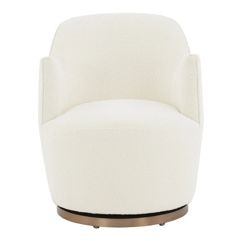 SAFAVIEH Couture Nver Swivel Accent Chair - 26 In. W x 32 In. D x 31 In. H - 26Wx32Dx31H-7