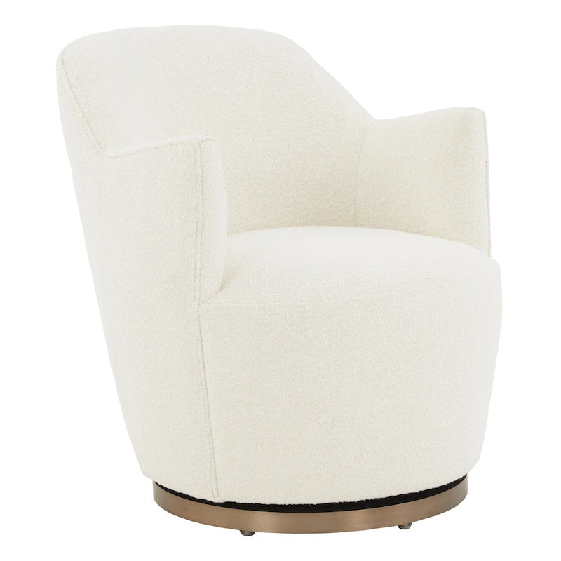 SAFAVIEH Couture Nver Swivel Accent Chair - 26 In. W x 32 In. D x 31 In. H - 26Wx32Dx31H-10