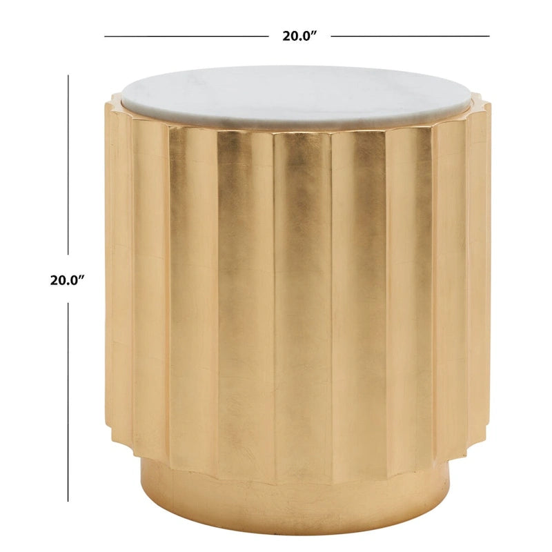 SAFAVIEH Couture Mairin Gold Side Table- Gold - 20 In W x 20 In D x 20 In H - 20Wx20Dx20H-8