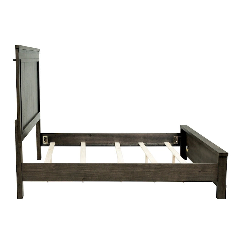 Thornwood Hills Rock Beaten Gray with Saw Cuts Queen Two Sided Storage Bed-6