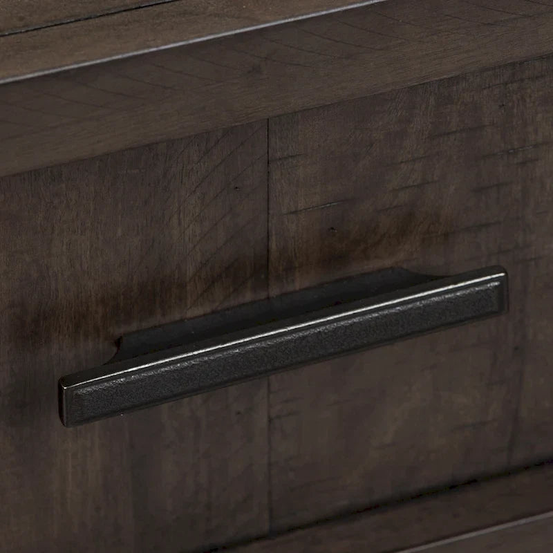 Thornwood Hills Rock Beaten Gray with Saw Cuts Queen Two Sided Storage Bed-11