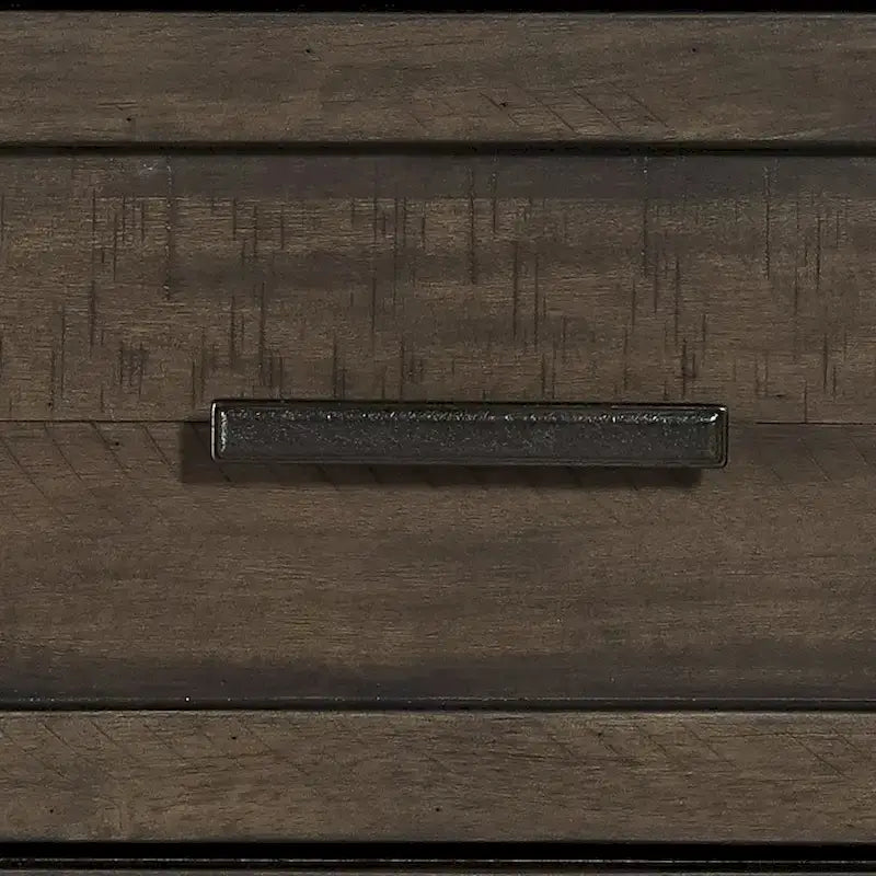 Thornwood Hills Rock Beaten Gray with Saw Cuts Queen Two Sided Storage Bed-17