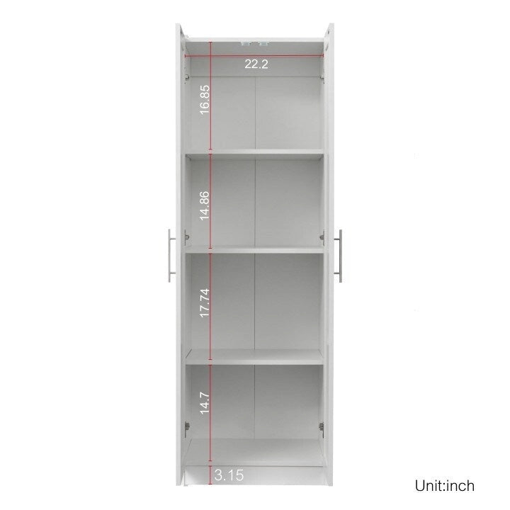 High Wardrobe/Armoires with 3 Shelves-5