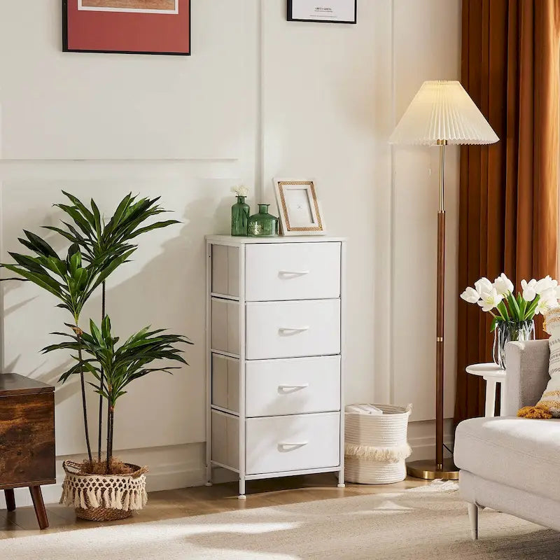 4-Drawers Dresser with Metal Frame and Wood Top-20