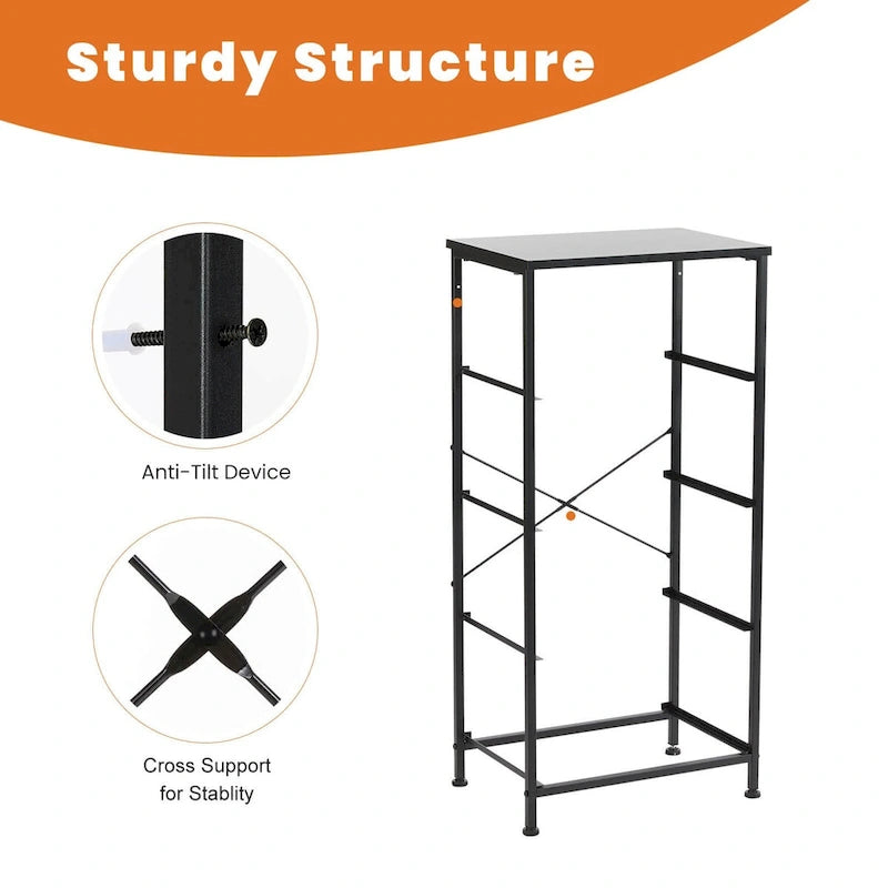 4-Drawers Dresser with Metal Frame and Wood Top-15