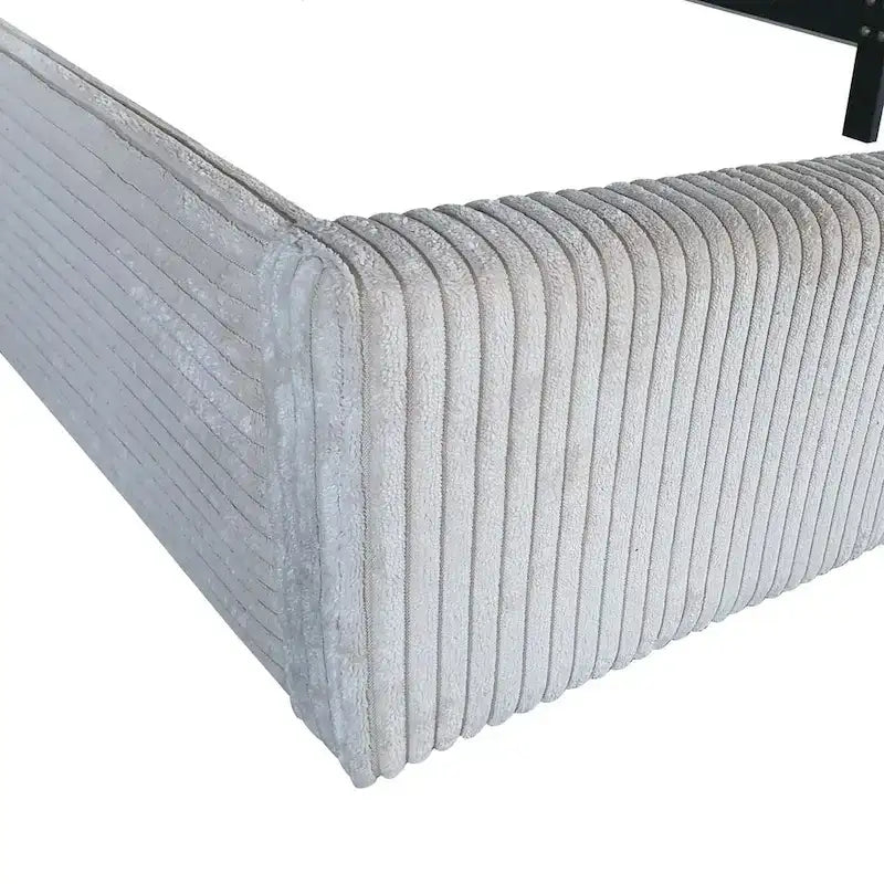 Footboard Drawer Storage Upholstered Wingback Bed-8