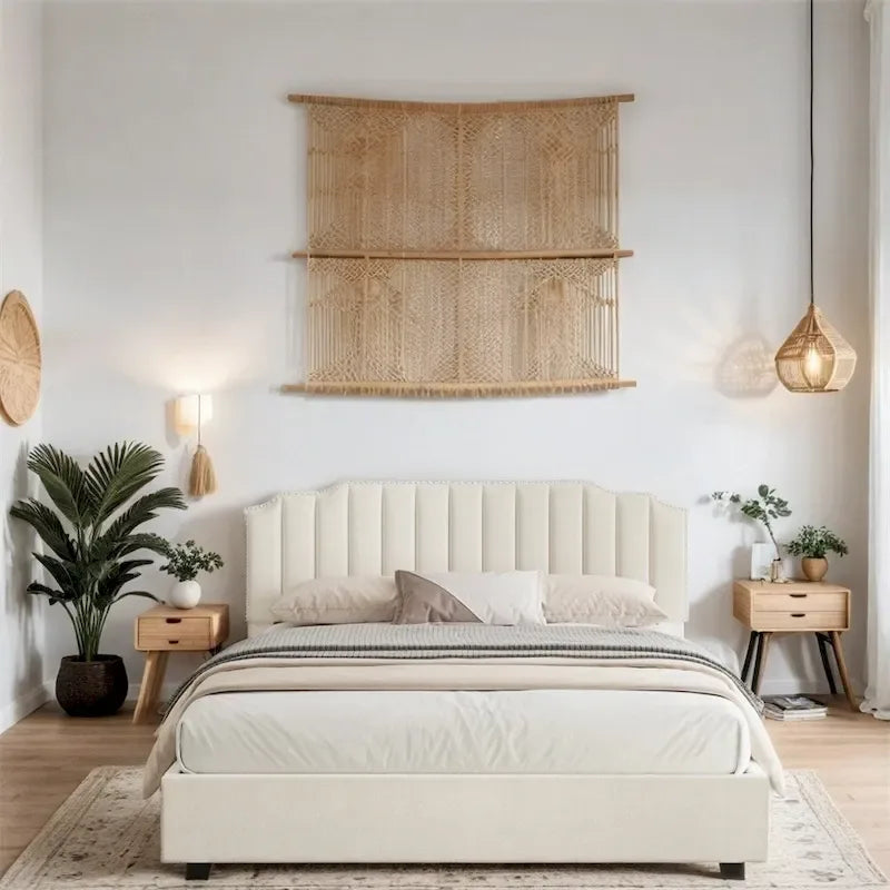 Full Size Velvet Wood Frame Lift Up Platform Bed with Storage-11