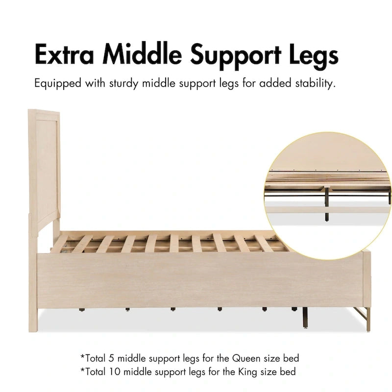 Furniture of America Drayden Transitional Oak Solid Wood 5-Piece Bedroom Set-7