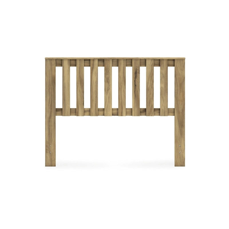 Signature Design by Ashley Bermacy Light Brown Panel Headboard with 2 Nightstands-4