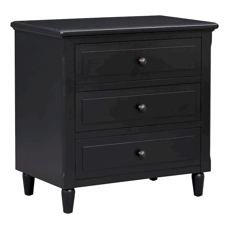 3-Drawer Nightstand Storage Wood Cabinet-8