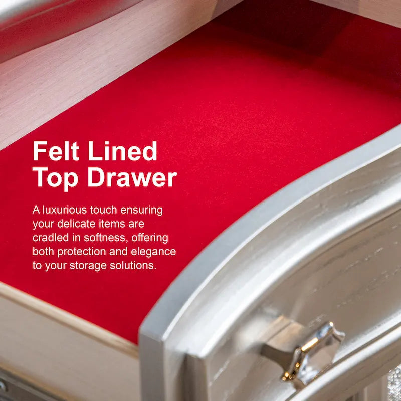 Furniture of America Eugene Traditional Solid Wood Chest with Felt-lined Top Drawer and Cedarwood-lined Drawer-3