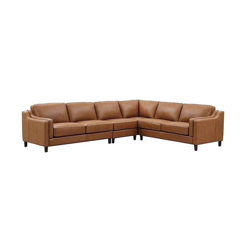 Hydeline Bella Top Grain Leather L Shape Sectional Sofa-11