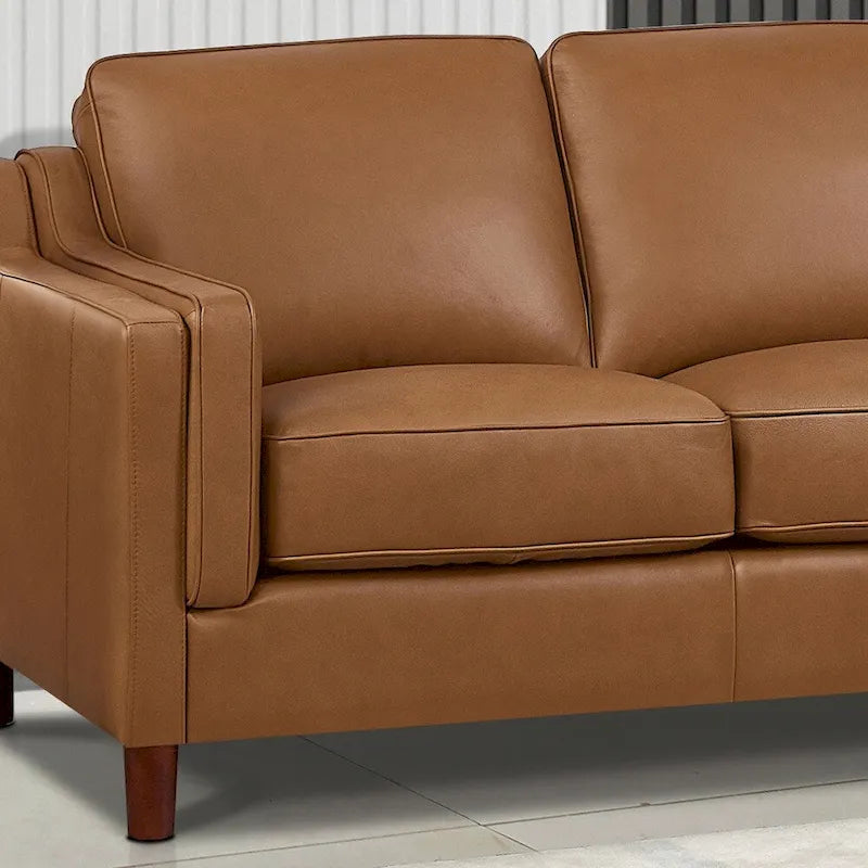 Hydeline Bella Top Grain Leather L Shape Sectional Sofa-7