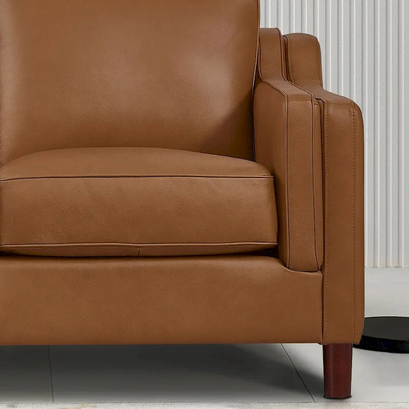 Hydeline Bella Top Grain Leather L Shape Sectional Sofa-8