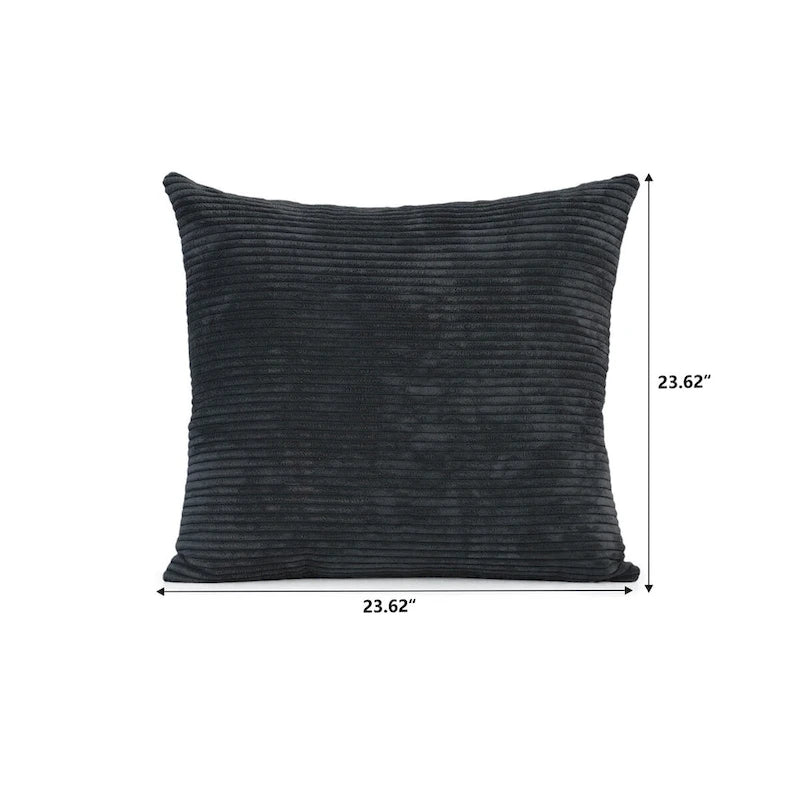 4-Piece L-Shape Sectional Sofa Corduroy Upholstered Couch with Ottoman-19