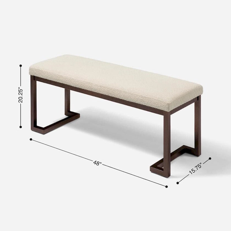 Contemporary Upholstered Rectangular Accent Bench
