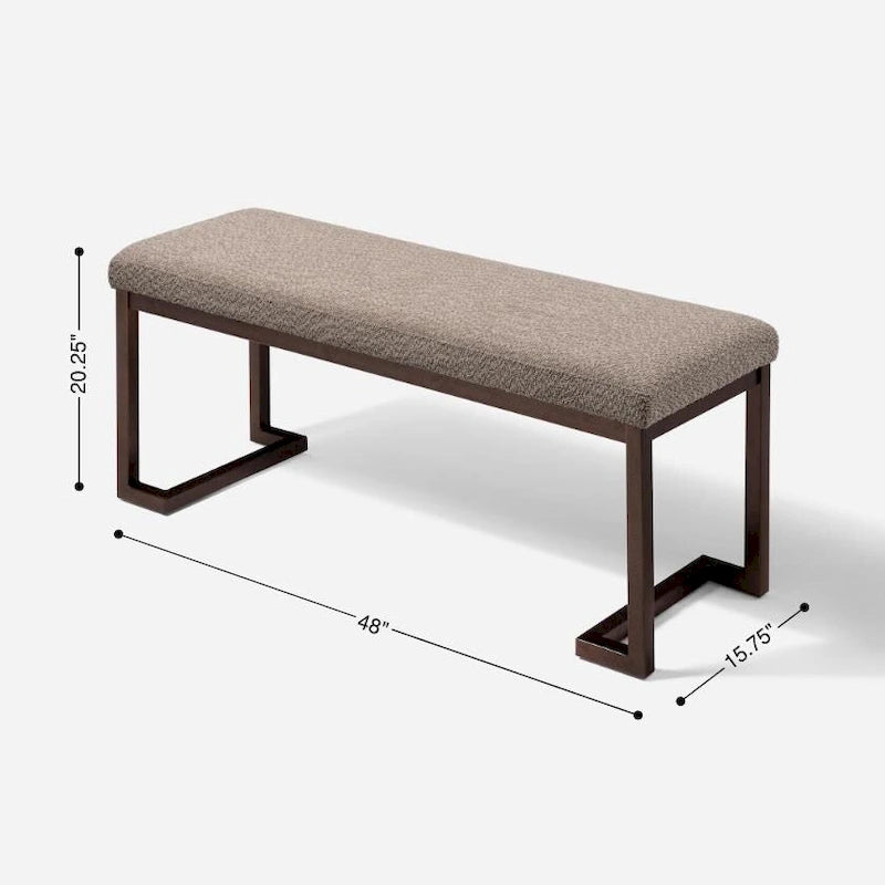 Contemporary Upholstered Rectangular Accent Bench-7