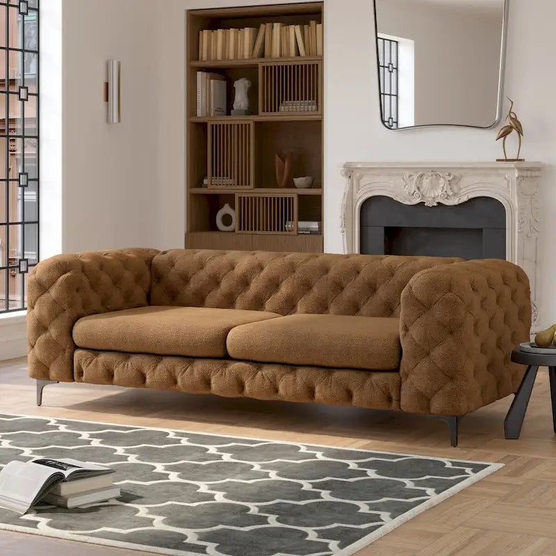 Corvus Aosta Chesterfield Tufted Velvet Sofa-7