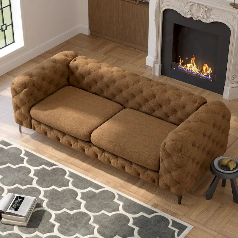 Corvus Aosta Chesterfield Tufted Velvet Sofa-8