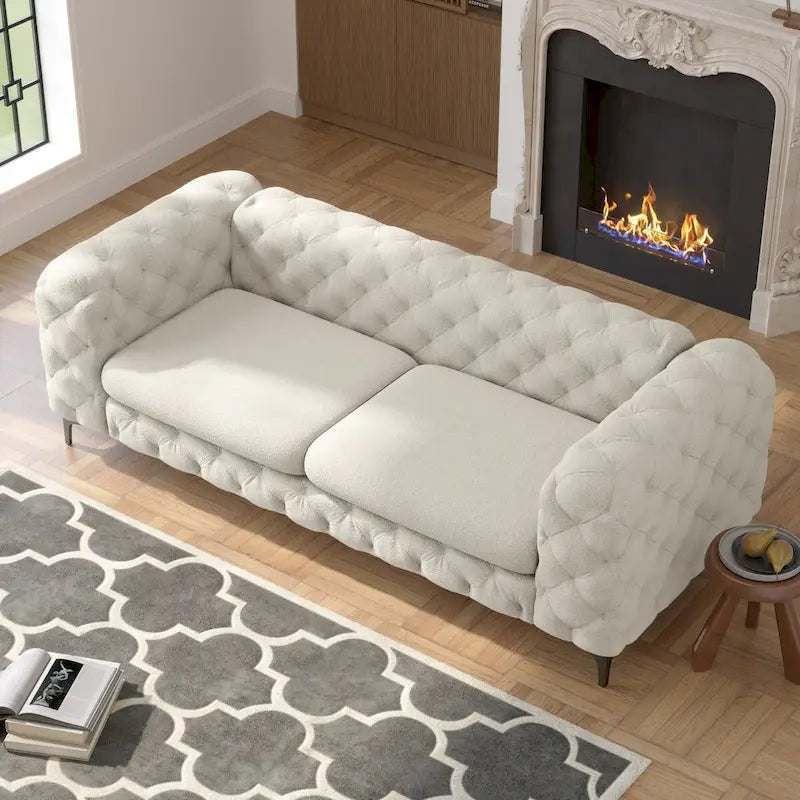 Corvus Aosta Chesterfield Tufted Velvet Sofa-17